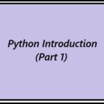 Python Introduction (Part 1)