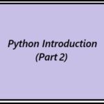 Python Introduction (Part 2)