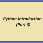 Python Introduction Part 3