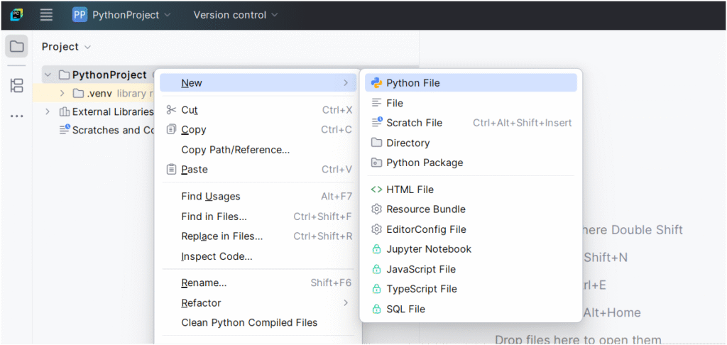 Create New Python File