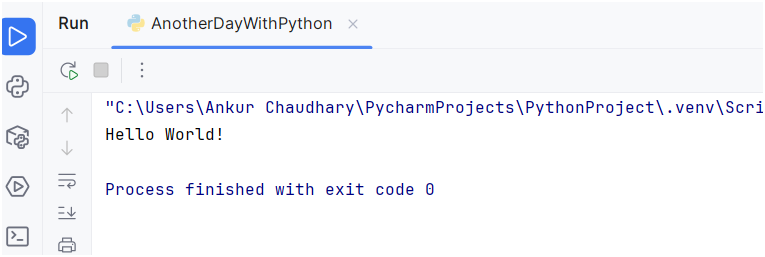 Run Python Code in PyCharm