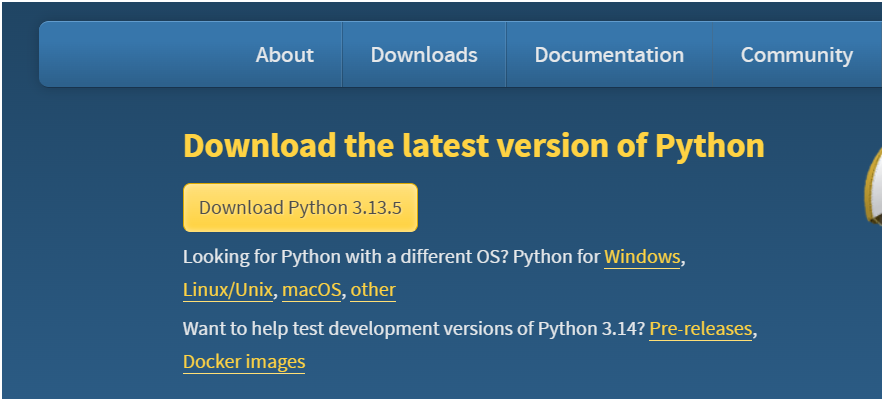 Download Python from Python.org